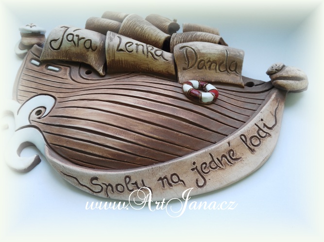 Cedulka jmenovka keramická