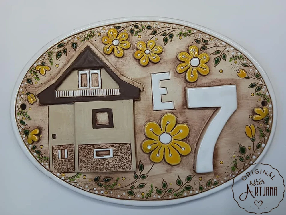 Cedulka jmenovka keramická