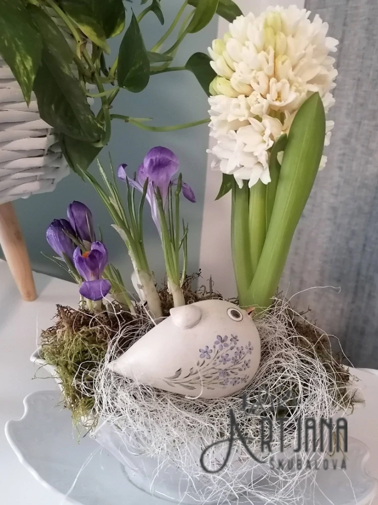 Ptáček malovaný různé druhy 9x6 cm