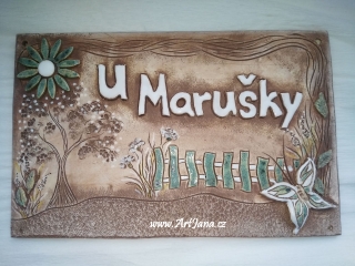 Cedulka jmenovka keramická 