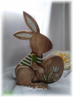 Keramický zajíček plochý 26 cm