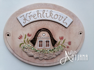Cedulka jmenovka keramická 