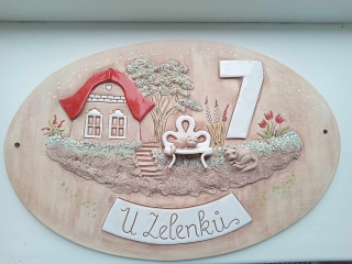 Cedulka jmenovka keramická