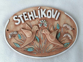 Cedulka jmenovka keramická