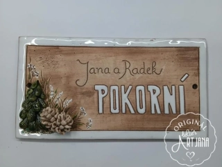 Keramická vizitka se šiškami