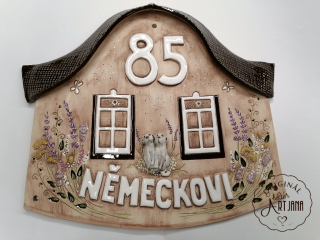 Keramická cedulka domečková