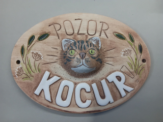 Cedulka jmenovka keramická