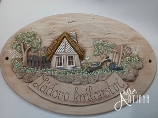 Keramická cedulka zahrada