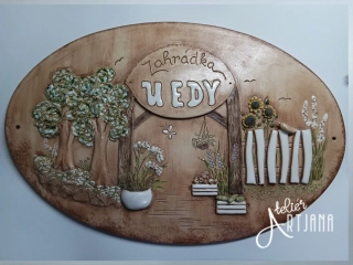Keramická jmenovka zahrádka