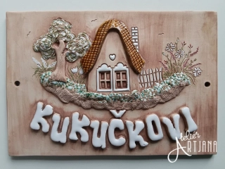 Cedulka jmenovka keramická 