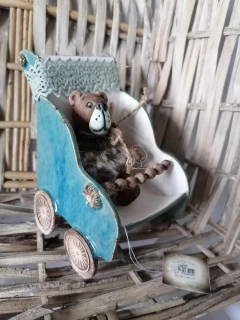 Kočárek sedačka s medvídkem