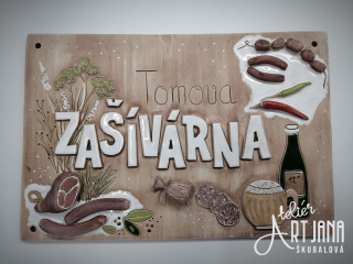 Cedulka keramická ZAŠÍVÁRNA