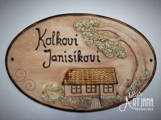 Keramická cedulka ovál