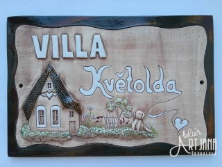 Cedulka jmenovka keramická 