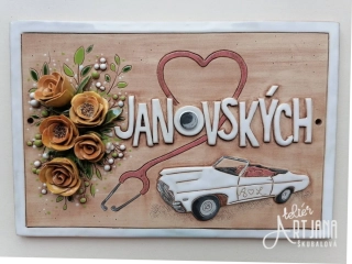 Keramická jmenovka obdélník