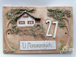Keramická jmenovka obdélník