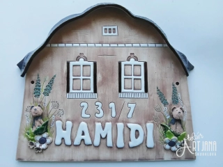 Domečková keramická jmenovka