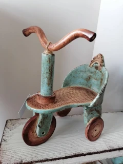 Tříkolka vintage tyrkysová